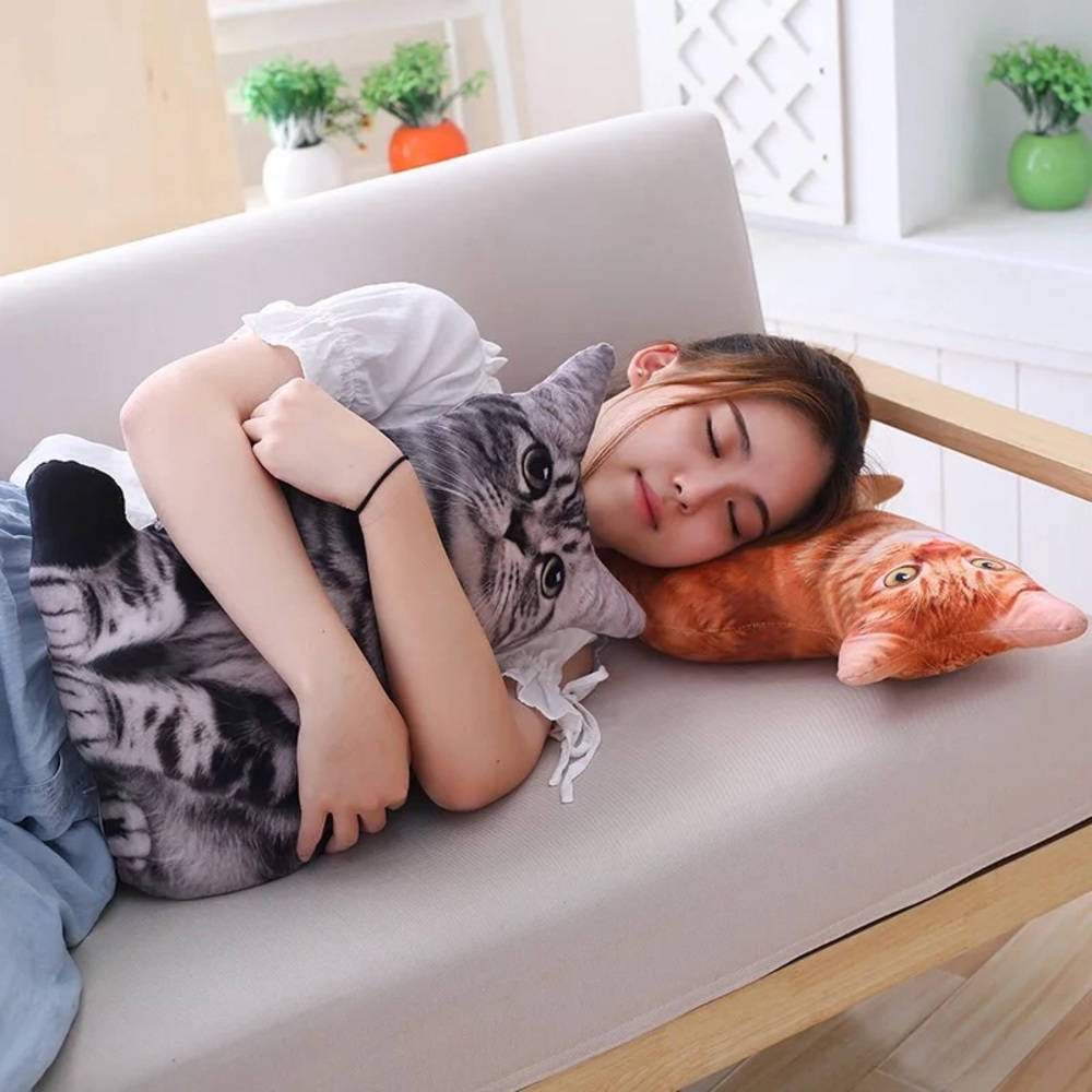 Soft Kitty Cat Shaped Pillow Case Choose Design - Picture 6 of 6